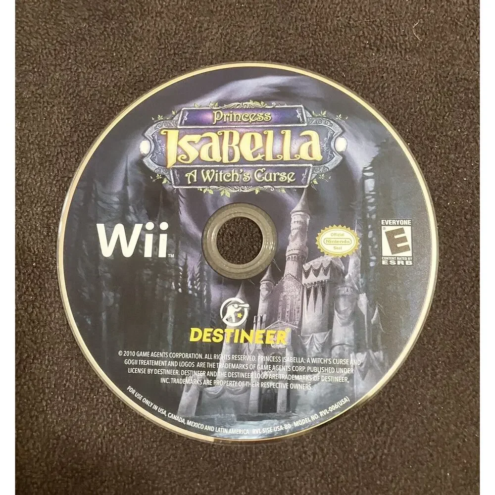 Princess Isabella A‎ Witch's Curse Game Nintendo Wii No Manual Tested